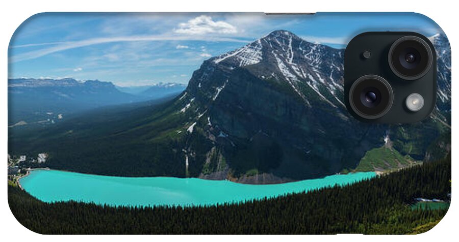 Lake Louise iPhone Case featuring the photograph Lake Louise From Little Beehive Overlook by Owen Weber
