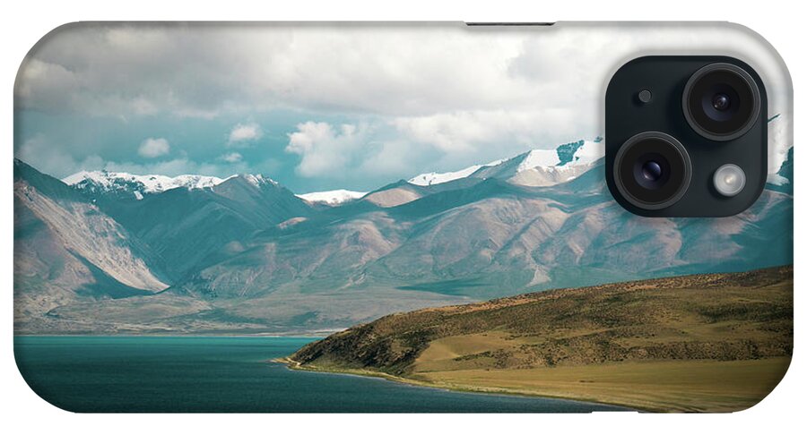 Tibet iPhone Case featuring the photograph Lake Manasarovar Kailas Yantra.lv TIBET by Raimond Klavins