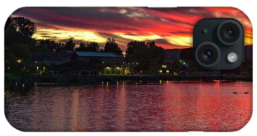 Sunset iPhone Case featuring the photograph Lake of Fire by Dan McGeorge
