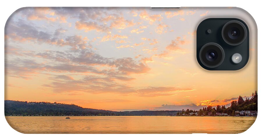Lake iPhone Case featuring the digital art Lake Sammamish by Michael Lee