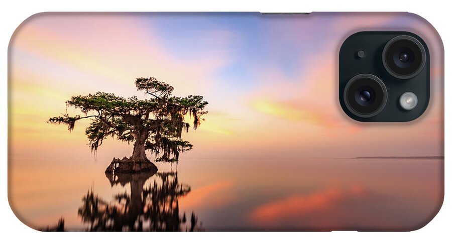 Blue Cypress Lake iPhone Case featuring the photograph Lake Sunrise by Stefan Mazzola