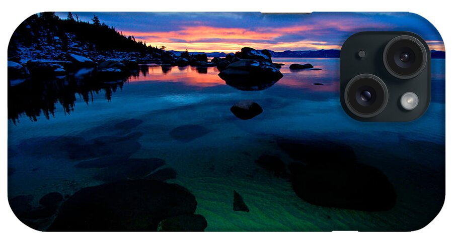  Lake Tahoe iPhone Case featuring the photograph Lake Tahoe Clarity at Sundown by Sean Sarsfield