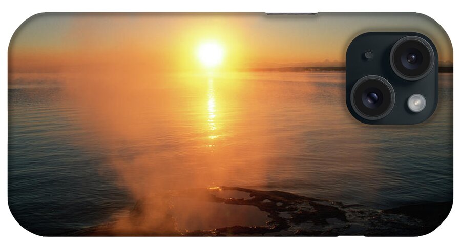 Geyser iPhone Case featuring the photograph Lakeshore Geyser, Yellowstone NP, Wyoming by Kevin Shields