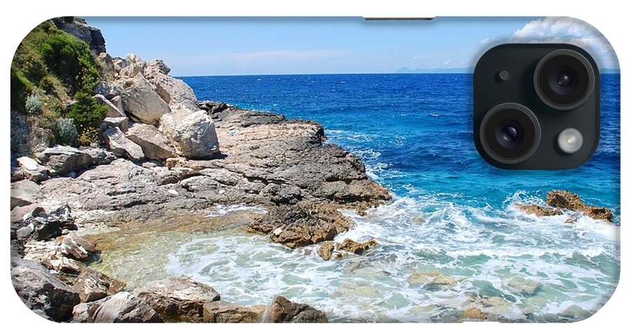 Paxos iPhone Case featuring the photograph Lakka coastline on Paxos by David Fowler