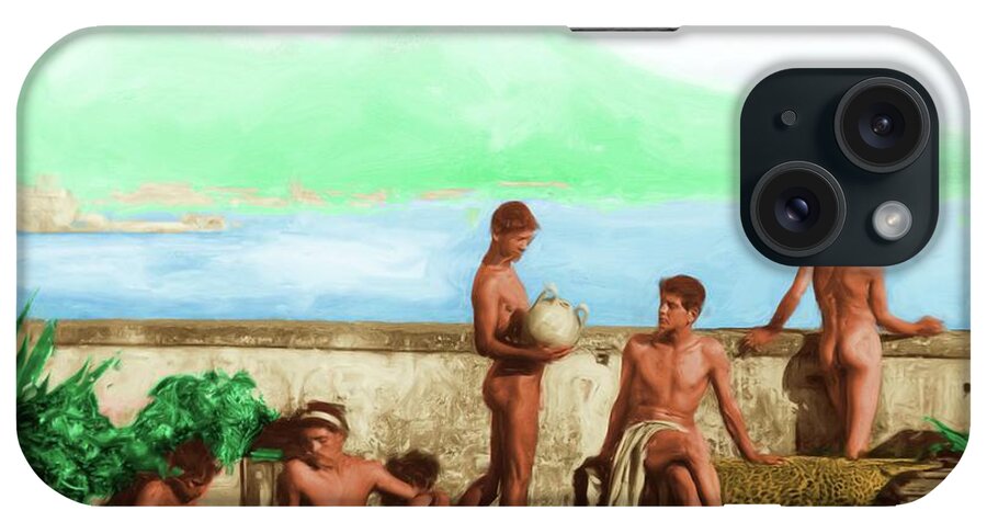 Wilhelm iPhone Case featuring the painting Land of Fire by Troy Caperton