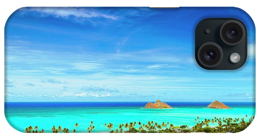 Lanikai Beach iPhone Case featuring the photograph Lanikai Beach From the Pillbox Trail by Aloha Art