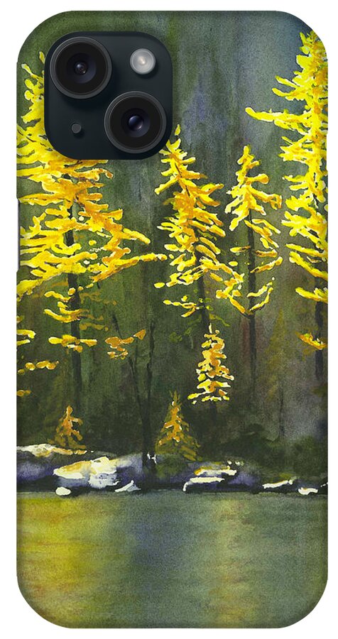 Larches iPhone Case featuring the painting Larches by Marsha Karle