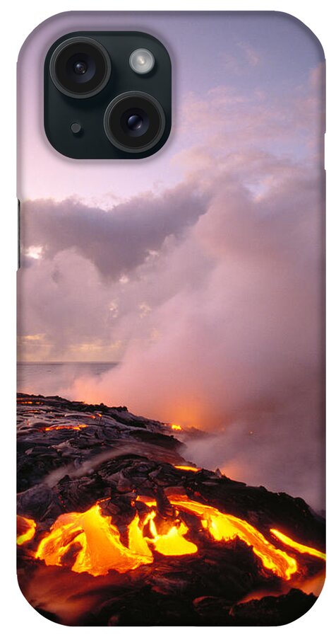 Active iPhone Case featuring the photograph Lava Flows At Sunrise by Peter French - Printscapes