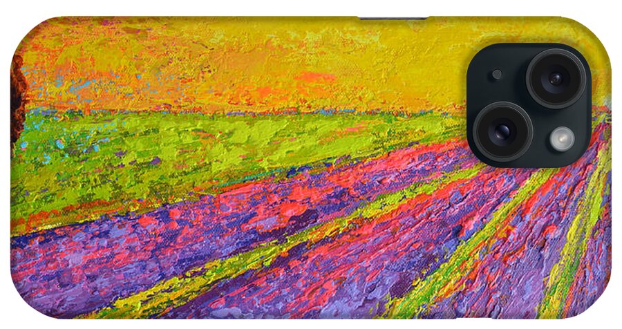 Lavender Dreams iPhone Case featuring the painting Lavender Dreams by Patricia Awapara