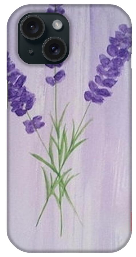 Lavender iPhone Case featuring the painting Lavender by Margaret Welsh Willowsilk