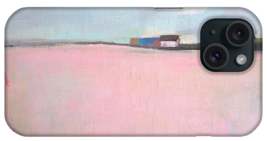 Abstract Landscape iPhone Case featuring the painting Lavender Valley by Vesna Antic