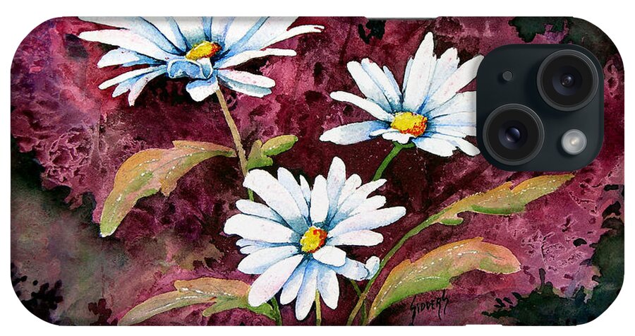 Flowers iPhone Case featuring the painting Lazy Daisies by Sam Sidders