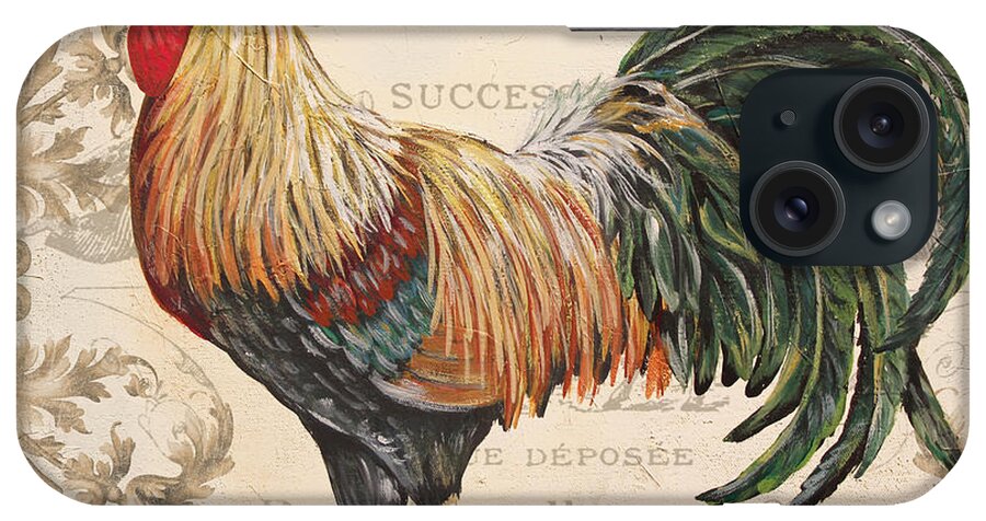 Beautiful iPhone Case featuring the painting Le Coq-JP3086 by Jean Plout