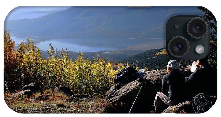 Still; Mountain; Sunrise; Trail; Hiking; Colorado; Rockies; Summit; Peak; Rocky Mountains; Mt Elbert; 14er; Landscape; Nature; Outdoors; Lakes; Overlook; View; Autumn; Hikers; Morning; Mist; Dawn; Twin Lakes; iPhone Case featuring the photograph Learn To Be Still by Jim Hill