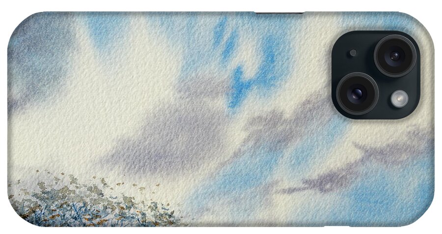 Beautiful iPhone Case featuring the painting The Blue Hills of Summer by Dorothy Darden