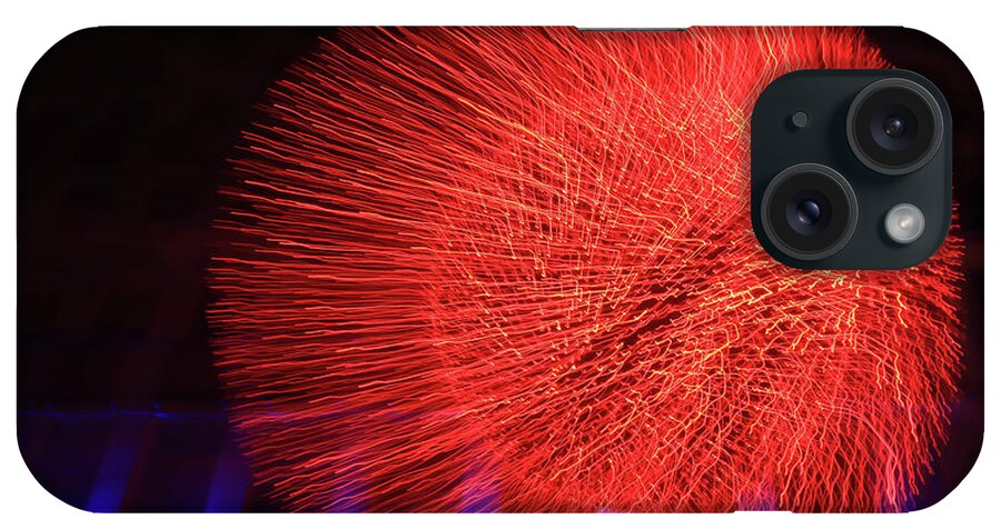 Abstract iPhone Case featuring the photograph LED lights by Iryna Liveoak