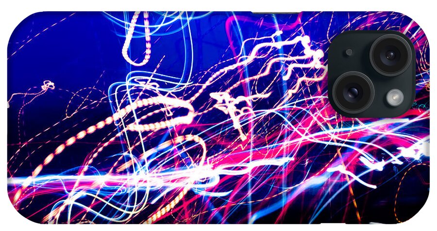Abstract Photographs iPhone Case featuring the photograph LED Neon Gas Dance UFA #2 by John Williams