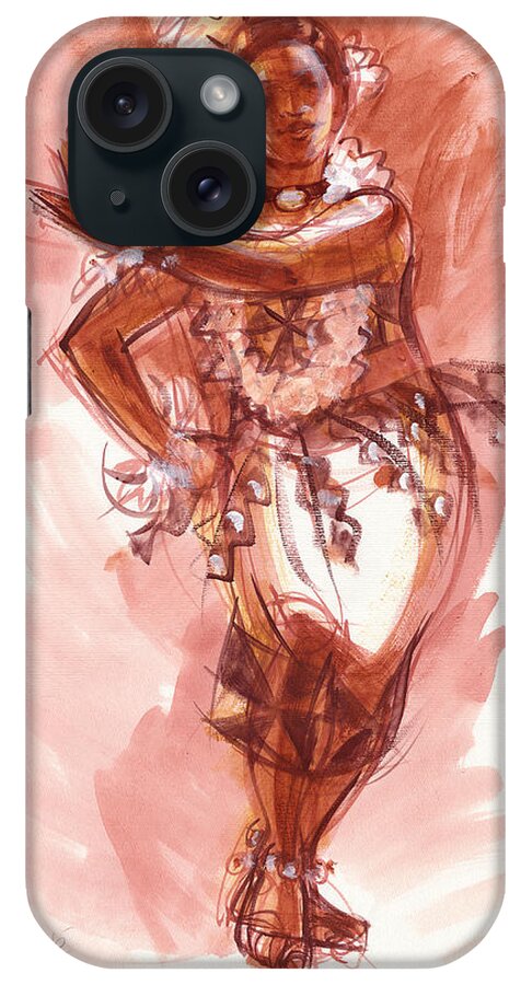 Dancer iPhone Case featuring the painting Lelei, Dancer of Tonga by Judith Kunzle