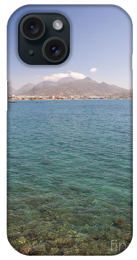 Postcard iPhone Case featuring the photograph Lerapetra from across the bay by Antony McAulay