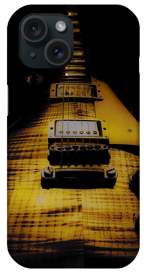 Guitar iPhone Case featuring the digital art 1958 Reissue Guitar Spotlight Series by Guitarwacky Fine Art