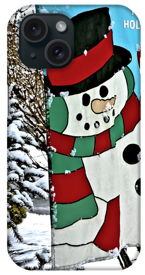 Let It Snow iPhone Case featuring the photograph Let it Snow - Happy Holidays by Carol F Austin