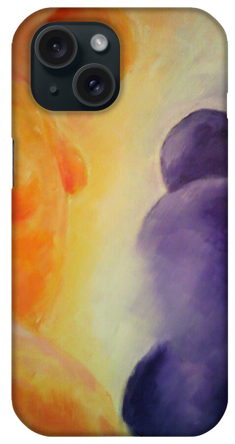 Orange iPhone Case featuring the painting Let Me Comfort You by Jennifer Hannigan-Green