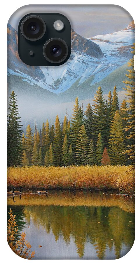 Landscape iPhone Case featuring the painting Let there be Light by Jake Vandenbrink