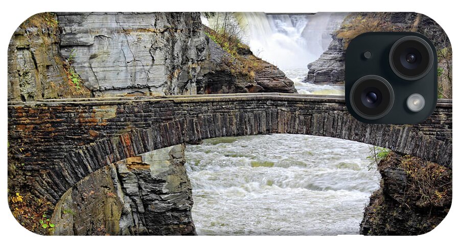 Letchworth iPhone Case featuring the photograph Letchworth Lower Falls by Charline Xia