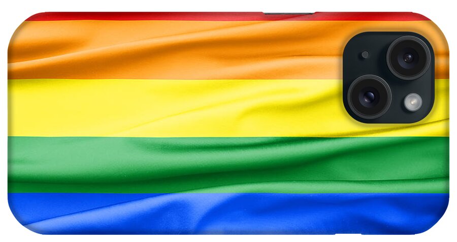Banner iPhone Case featuring the photograph LGBT Rainbow Flag by Semmick Photo