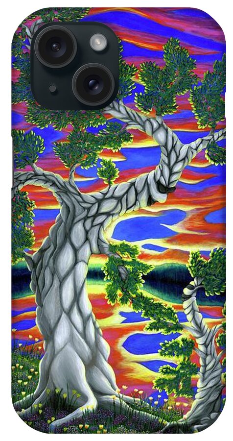 Rebecca iPhone Case featuring the painting Life of Trees by Rebecca Parker