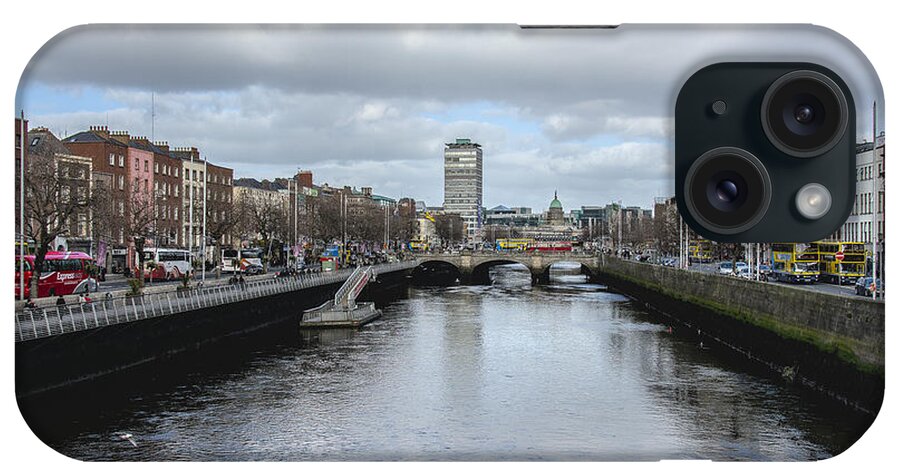Original iPhone Case featuring the photograph Liffey River, Dublin, Ireland by WAZgriffin Digital