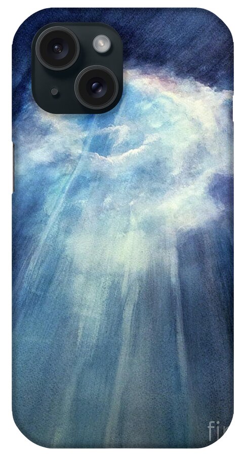 Lightbeams iPhone Case featuring the painting Light Beams by Allison Ashton
