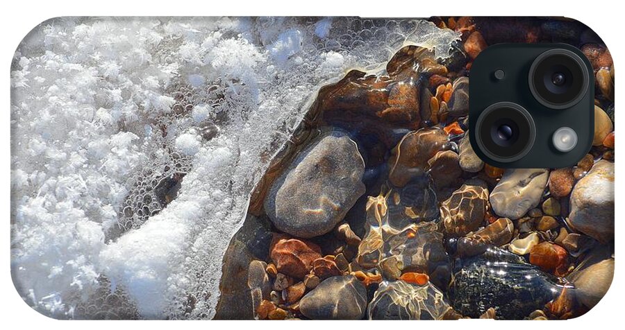 Abstract iPhone Case featuring the digital art Light On Rocks and Ice Two by Lyle Crump