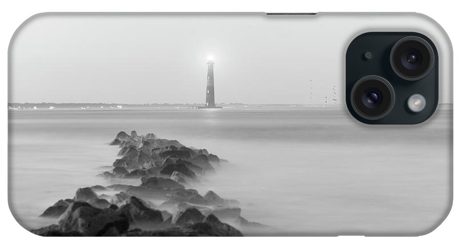 Morris Island Lighthouse iPhone Case featuring the photograph Light Washout by Dale Powell