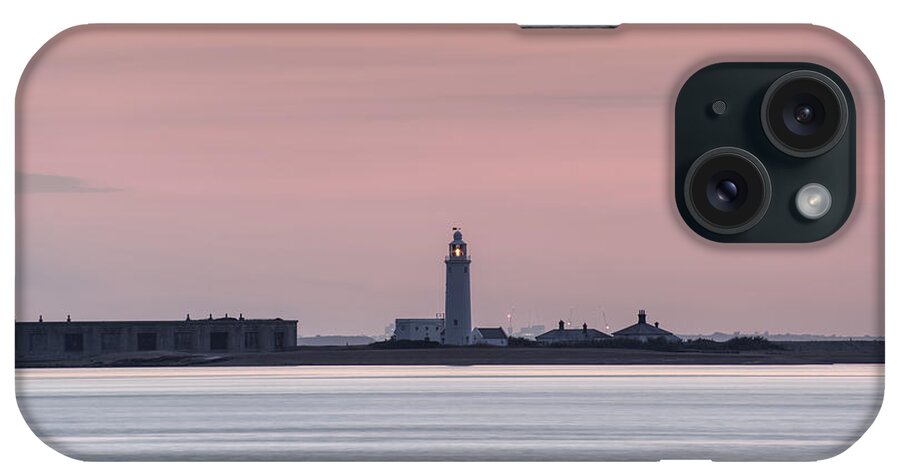 Clayton iPhone Case featuring the photograph Lighthouse at Hurst Castle by Clayton Bastiani