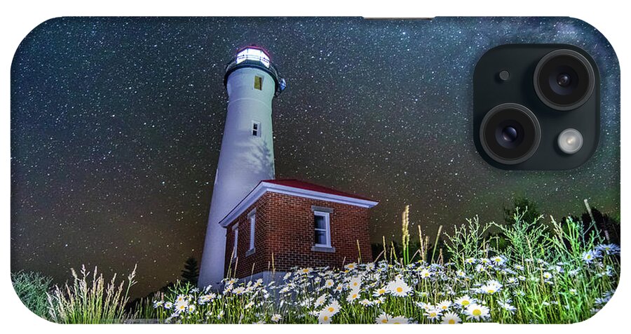 Lighthouse iPhone Case featuring the photograph Lighthouse Crisp Point Amazing Nightscape -0405 by Norris Seward