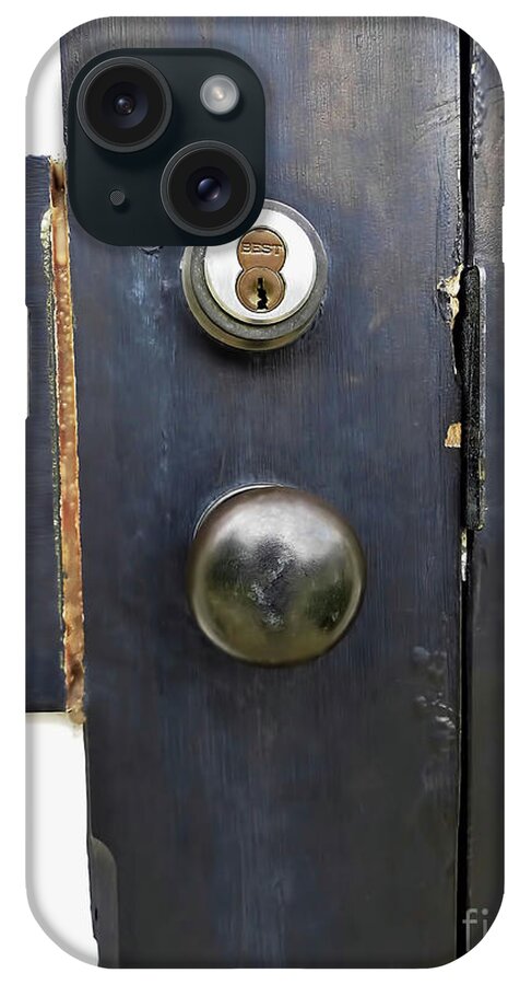 Door iPhone Case featuring the photograph Lighthouse Doorknob And Lock by D Hackett