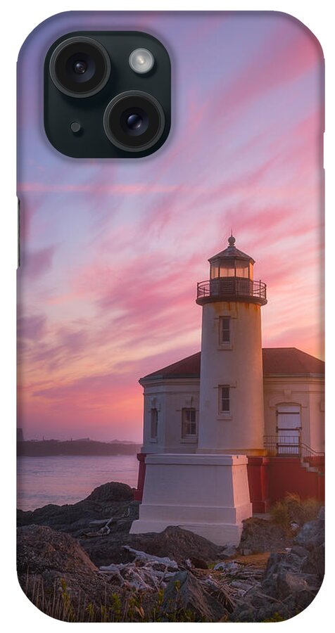 Moon iPhone Case featuring the photograph Lighthouse Moon by Darren White