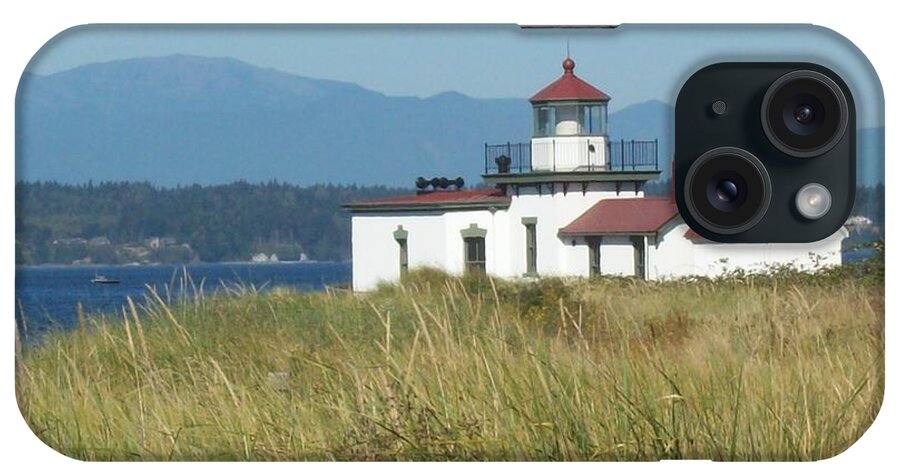 Landscape iPhone Case featuring the photograph Lighthouse On Puget Sound by Carol Riddle