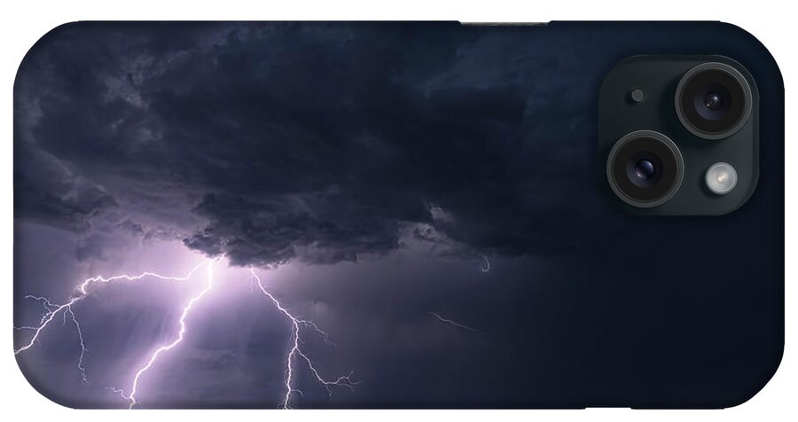 Arizona iPhone Case featuring the photograph Lightning Pitchfork by Saija Lehtonen