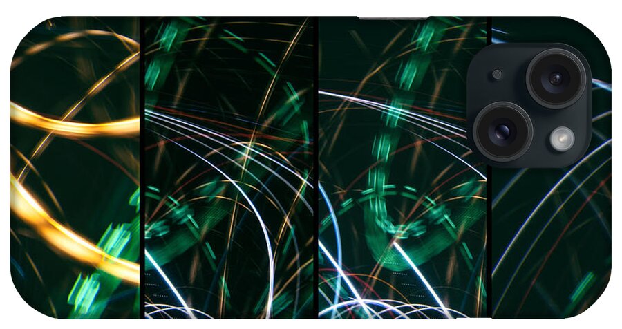 Long iPhone Case featuring the photograph Lightpainting Quads Art Print Photograph 6 by John Williams