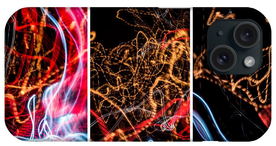 Lightpainting Triptych iPhone Case featuring the photograph Lightpainting Triptych Wall Art Print Photograph 5 by John Williams