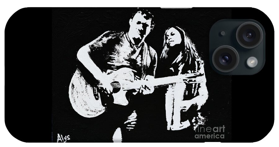 Music iPhone Case featuring the painting Like Johnny And June by Alys Caviness-Gober