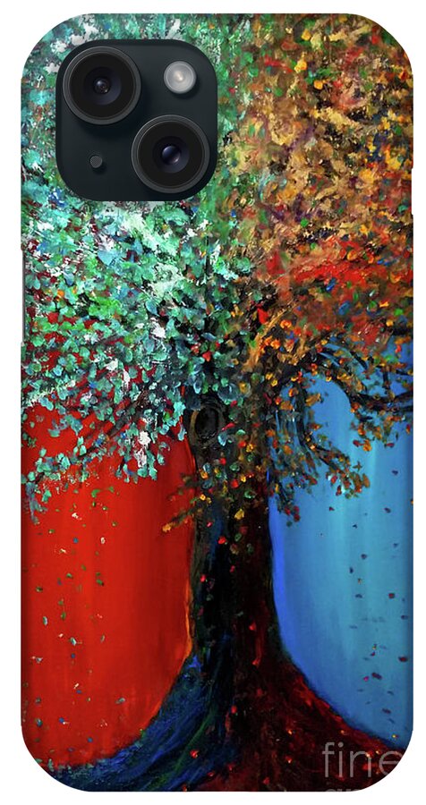 Oil iPhone Case featuring the painting Like the Changes of the Seasons by Ania M Milo
