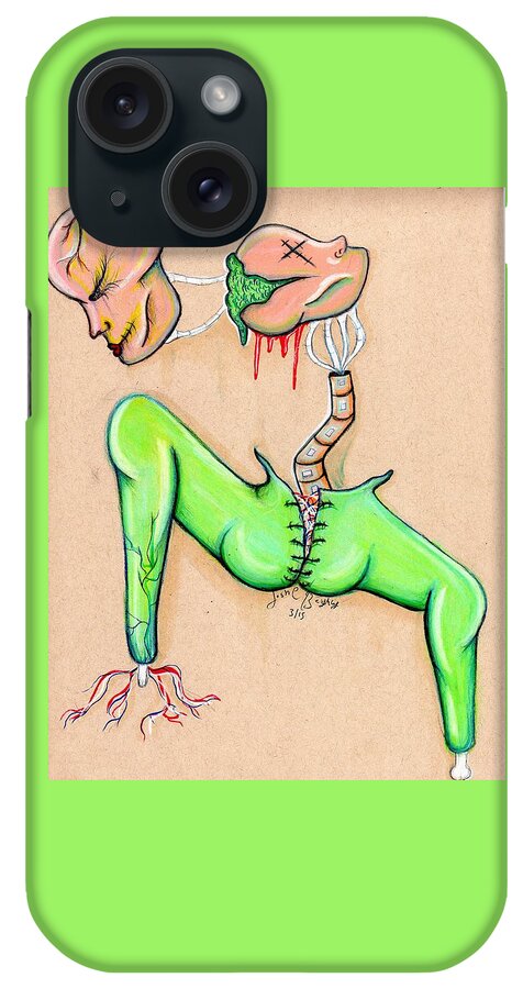 Salvador Dali iPhone Case featuring the painting Like Two Peas in a Pod by Joshua Beighley
