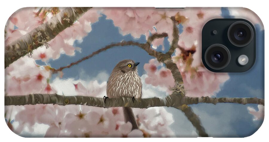 Lil Bushtit iPhone Case featuring the painting Lil Bushtit by Beve Brown-Clark Photography