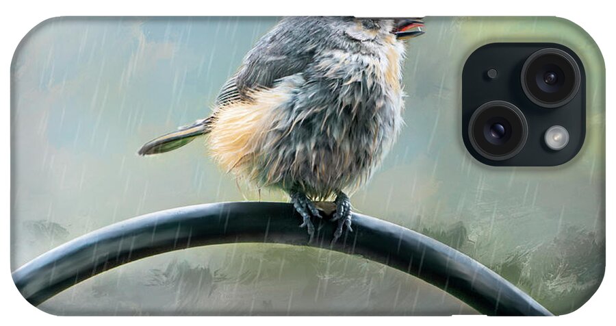 Tit Mouse iPhone Case featuring the photograph Lil Tit Mouse's Morning Shower by Mary Timman