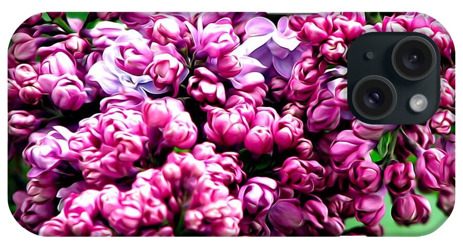 Lilac Blossoms Abstract Soft Effect 1 iPhone Case featuring the photograph Lilac Blossoms Abstract Soft Effect 1 by Rose Santuci-Sofranko
