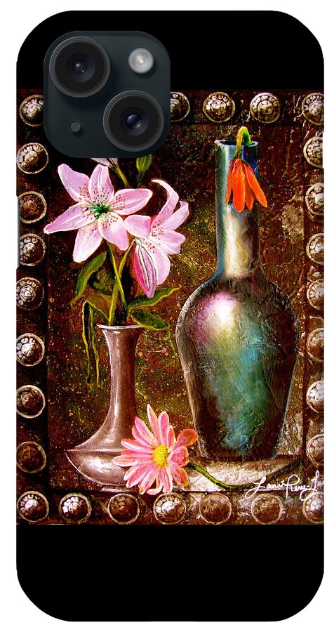  Painting iPhone Case featuring the painting Lilies by Laura Pierre-Louis