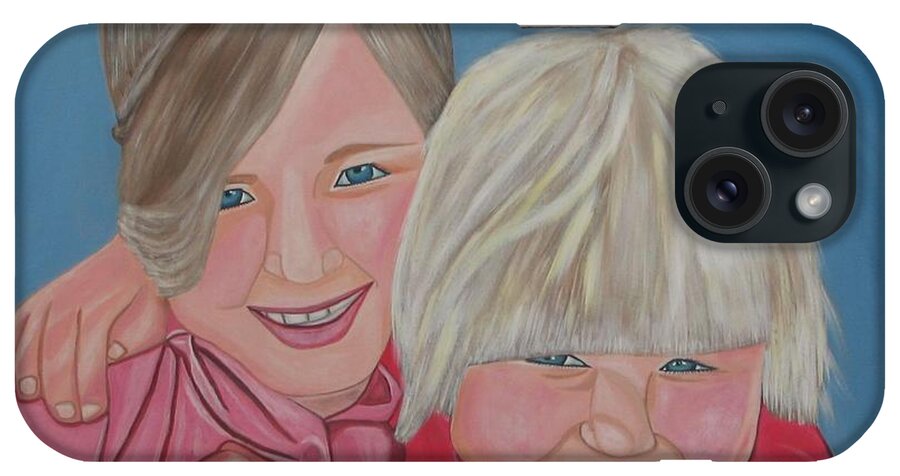  iPhone Case featuring the painting Lily and Emma by Sandra Marie Adams by Sandra Marie Adams